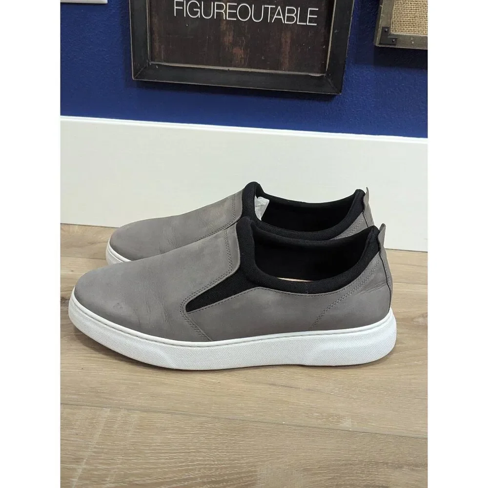 Samuel Hubbard Flight Slip On Sneakers Men's 9.5 E WIDE Grey Nubuck Travel